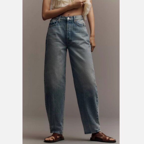MOTHER Denim - MOTHER Denim The Fangirl Button-Front Skimp Cuff Barrel Jeans Size 29 NWT 298$